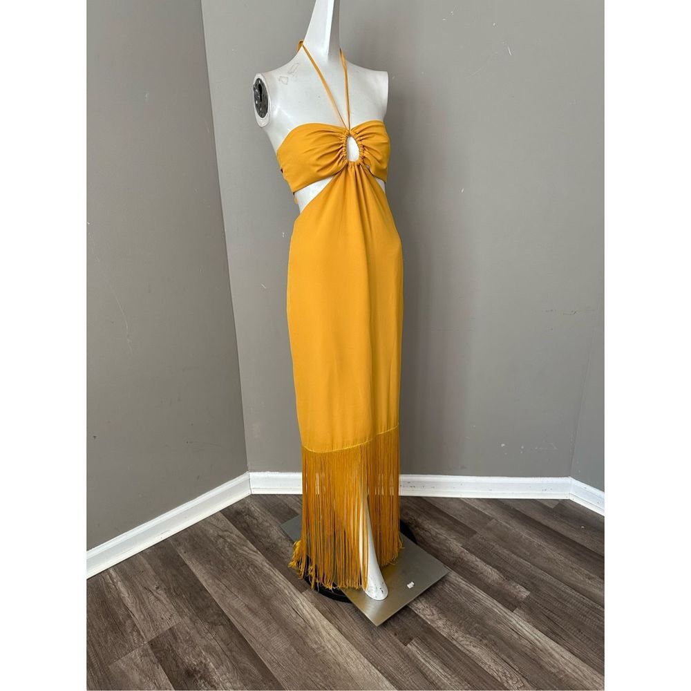 No Pise La Grama Arrecife Cut Out Fringe-Trim Maxi Dress - Picture 7 of 11
